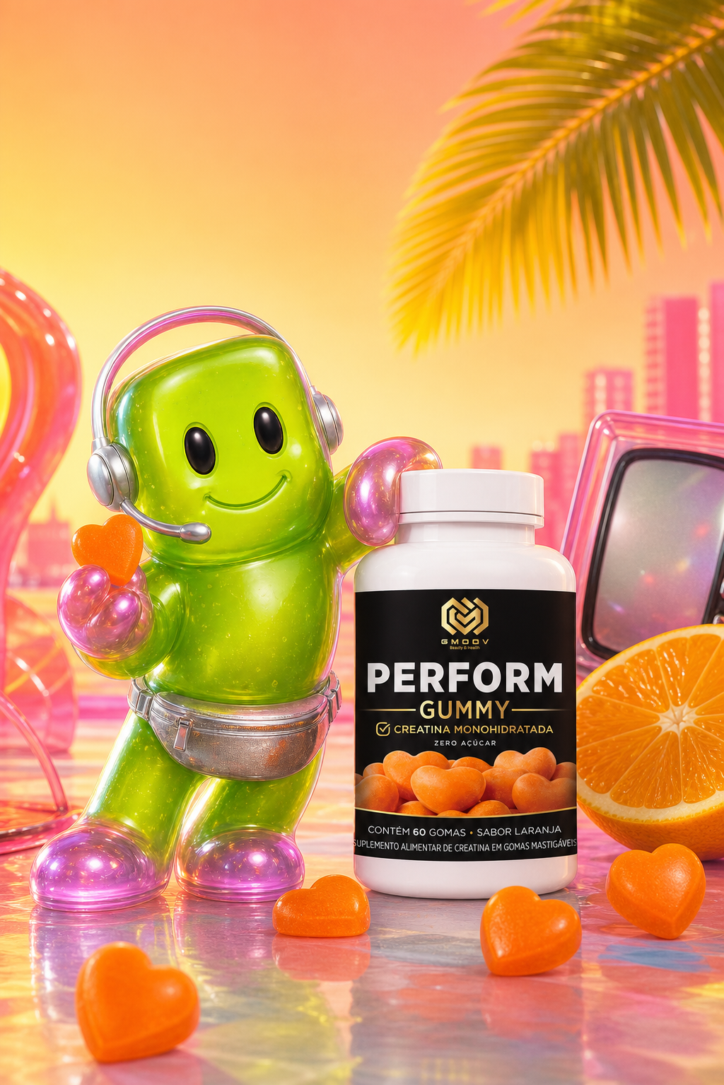 Capa do artigo: Creatina portátil: por que a Perform Gummy Laranja cabe no seu dia