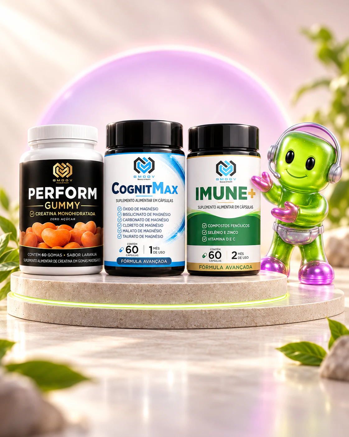 Produtos GMOOV apresentados pelo Buddy para o diagnóstico personalizado